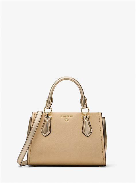 Marilyn Small Metallic Saffiano Leather Crossbody Bag 